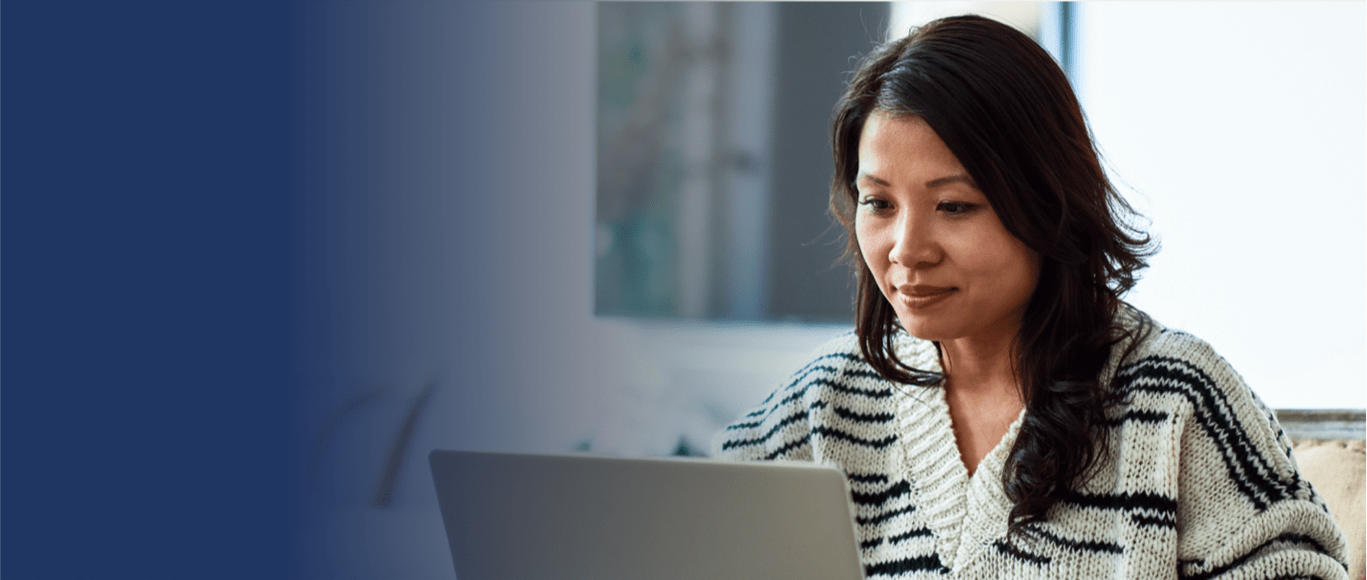 Person on laptop. Actor portrayal.