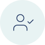 Person with checkmark